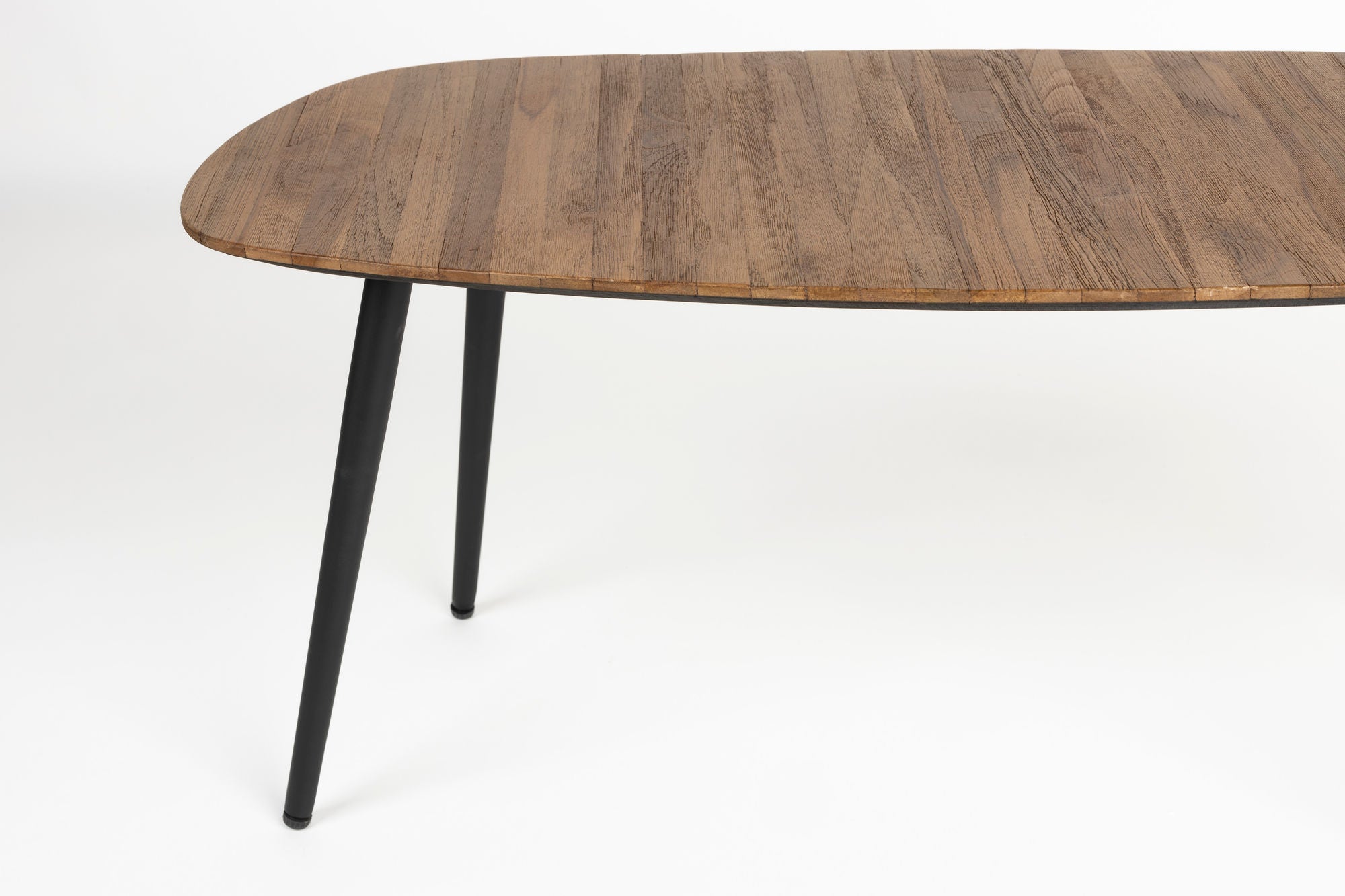 Gualdo Brown Wood Oval Coffee Table